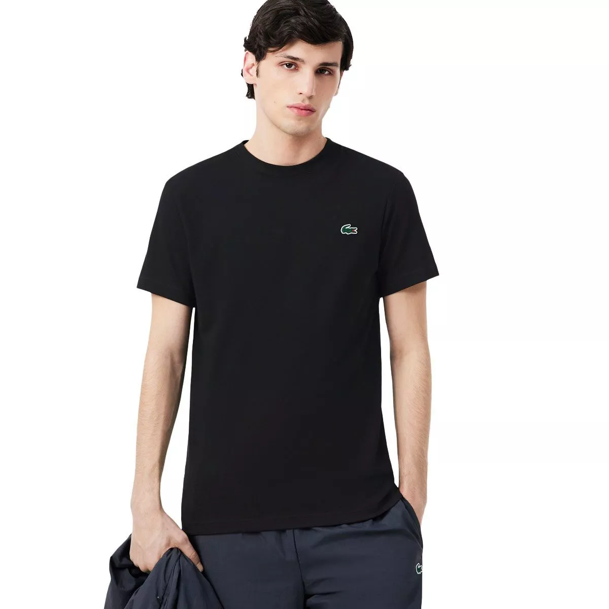 Lacoste Sport Ultra Dry Graphic T-Shirt Black / Grey