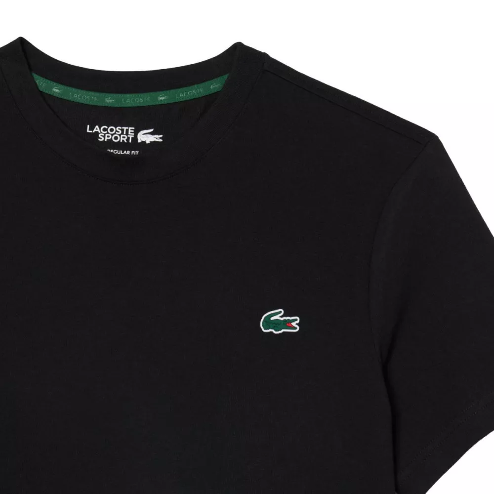 Lacoste Sport Ultra Dry Graphic T-Shirt Black / Grey