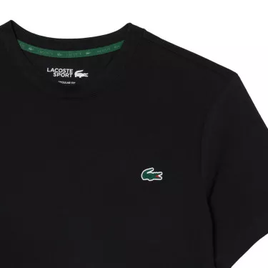 Lacoste Sport Ultra Dry Graphic T-Shirt Black / Grey
