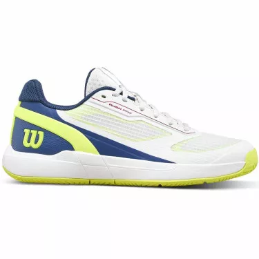 Wilson Rush Pro 5 Junior Tennis Shoes White / Blue / Yellow