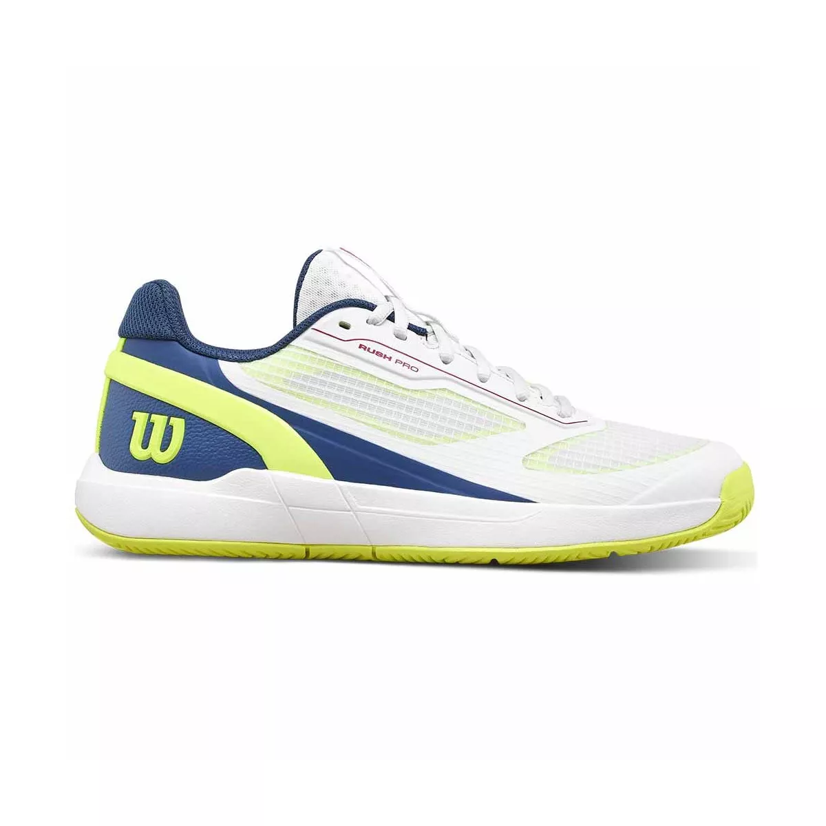 Wilson Rush Pro 5 Junior Tennis Shoes White / Blue / Yellow