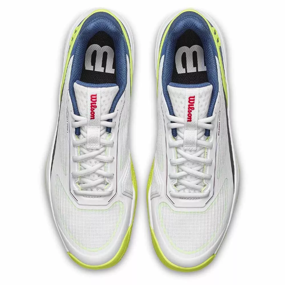 Wilson Rush Pro 5 Junior Tennis Shoes White / Blue / Yellow
