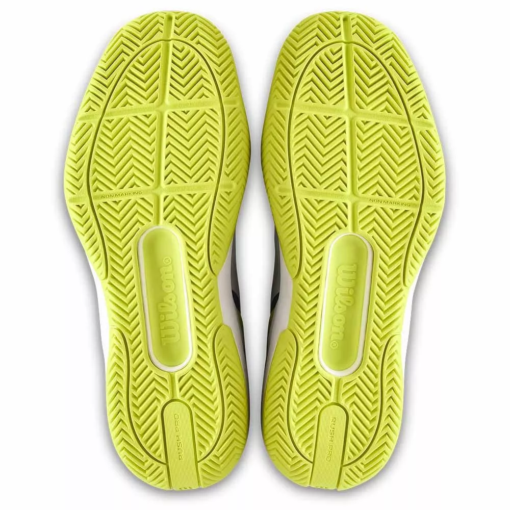 Wilson Rush Pro 5 Junior Tennis Shoes White / Blue / Yellow