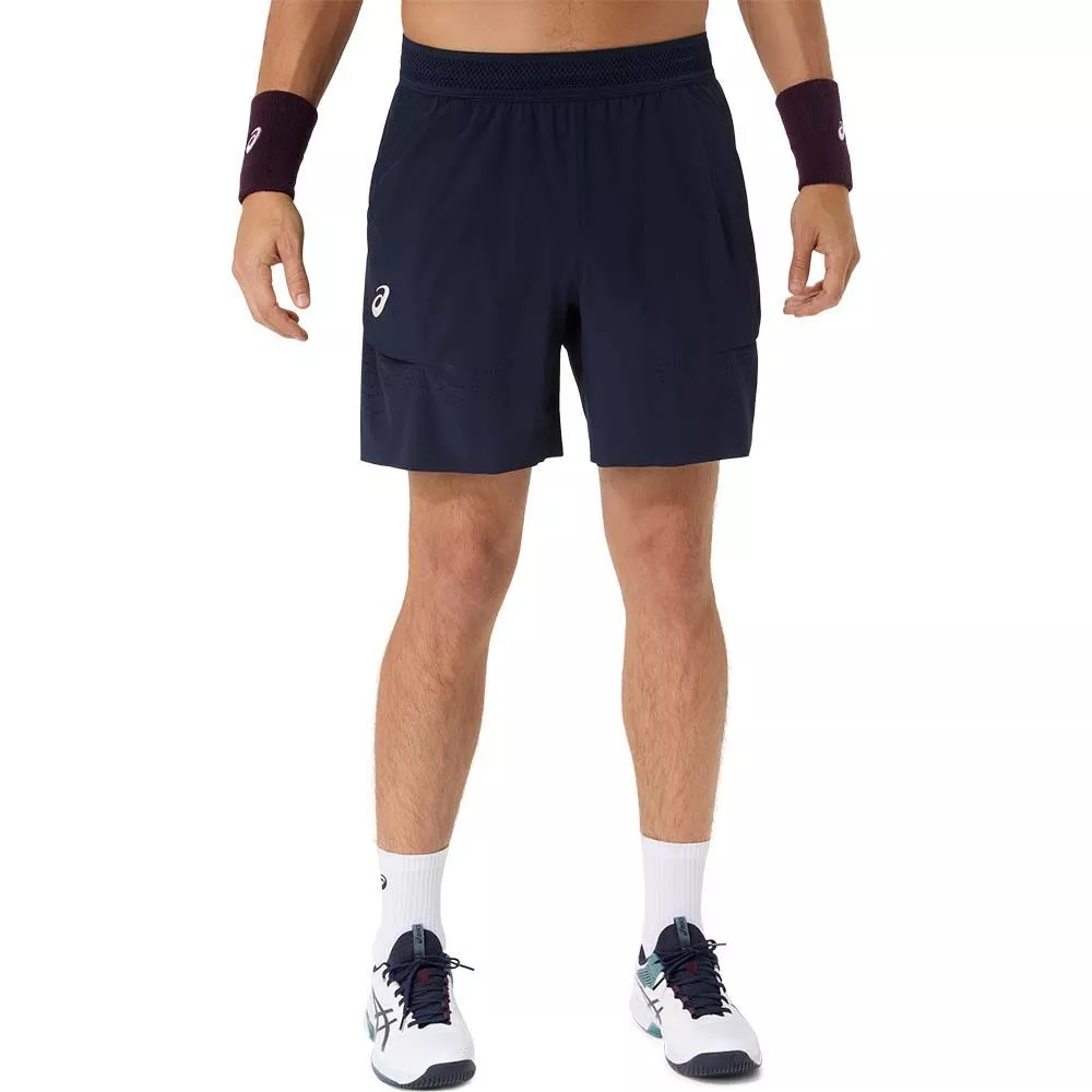 Asics Match Laser Cut 7in Tennis Shorts - Navy