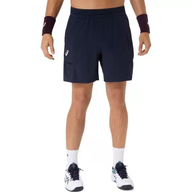Asics Match Laser Cut 7in Tennis Shorts - Navy