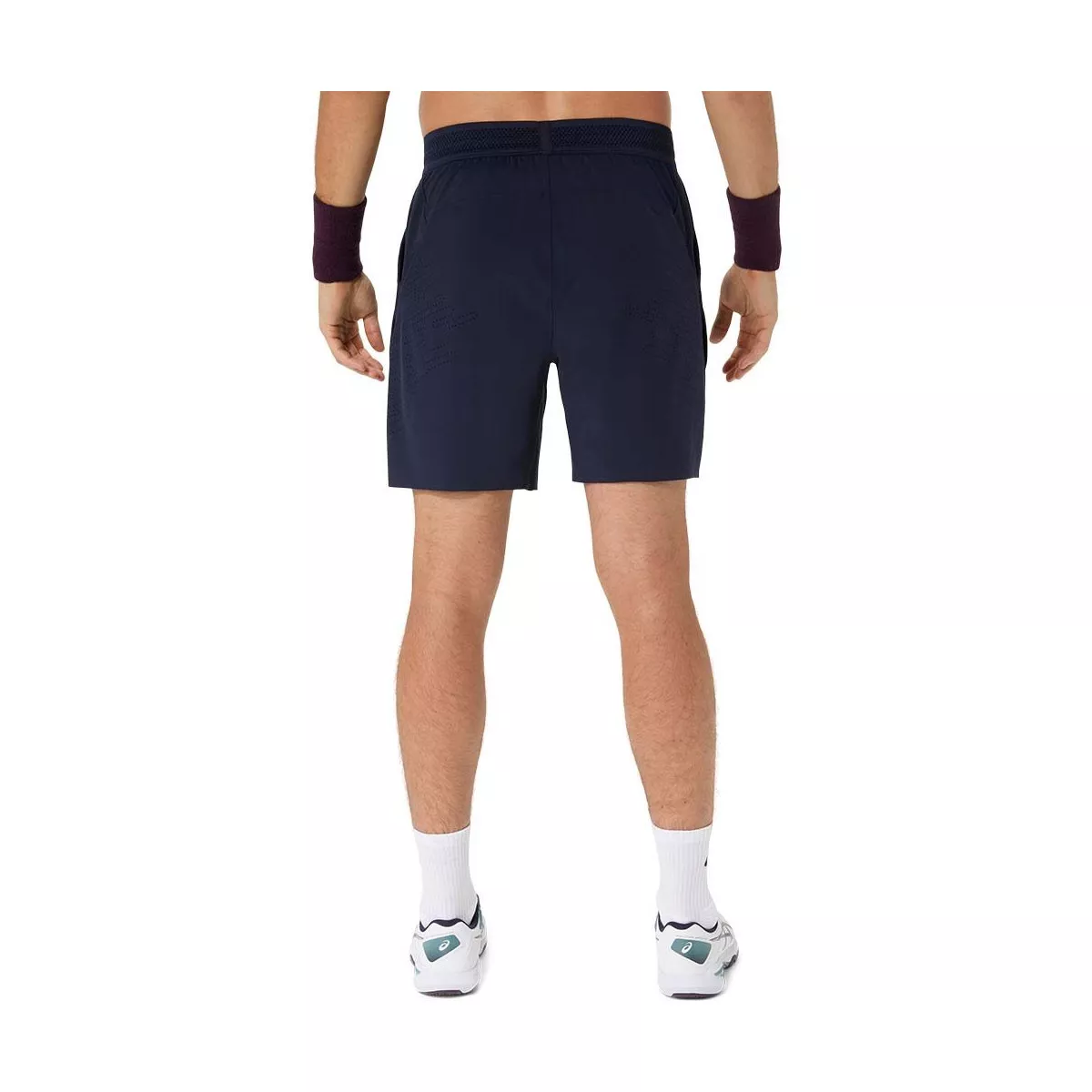 Asics Match Laser Cut 7in Tennis Shorts - Navy