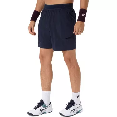 Asics Match Laser Cut 7in Tennis Shorts - Navy