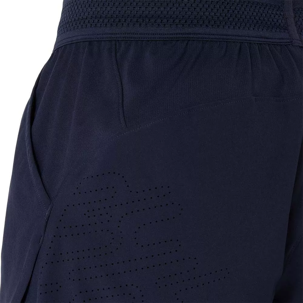 Asics Match Laser Cut 7in Tennis Shorts - Navy