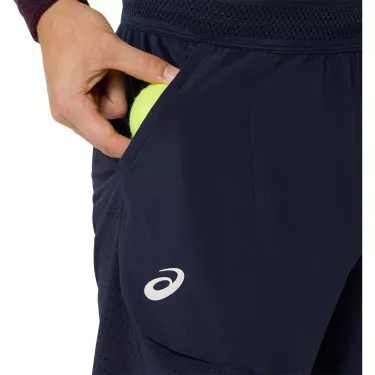 Asics Match Laser Cut 7in Tennis Shorts - Navy