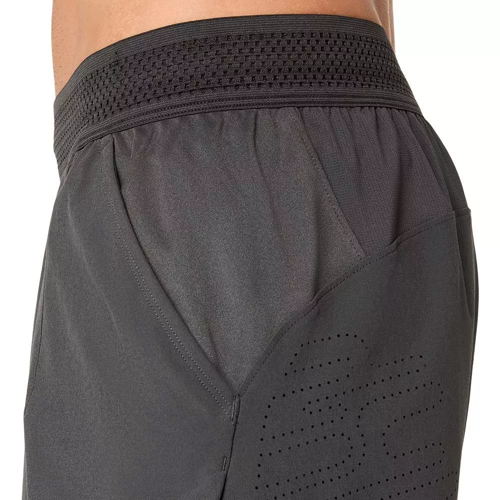 Asics Match Laser Cut 7in Tennis Shorts Grey