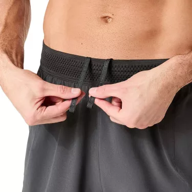 Asics Match Laser Cut 7in Tennis Shorts Grey