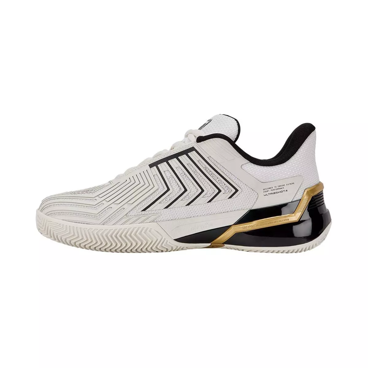 K-Swiss Ultrashot 4 Clay Shoes White / Black / Gold