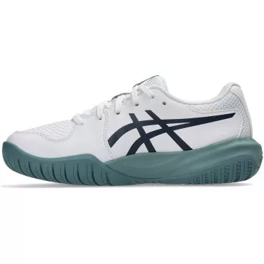 Asics Gel Resolution X GS Junior Tennis Shoes - White/Navy