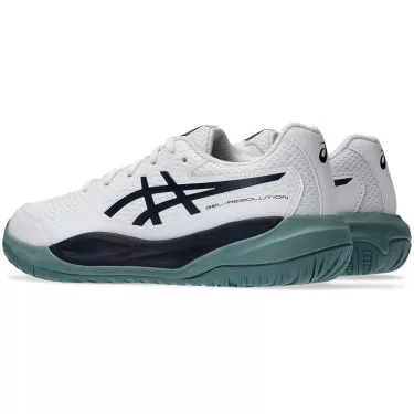 Asics Gel Resolution X GS Junior Tennis Shoes - White/Navy