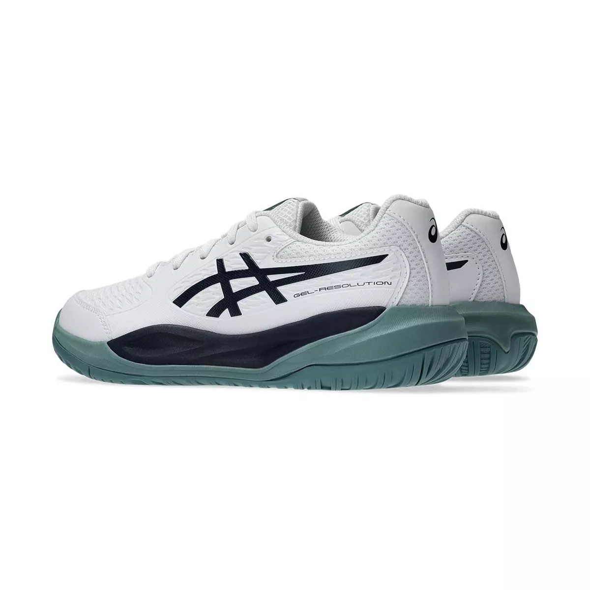 Asics Gel Resolution X GS Junior Tennis Shoes - White/Navy