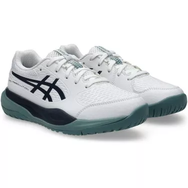 Asics Gel Resolution X GS Junior Tennis Shoes - White/Navy