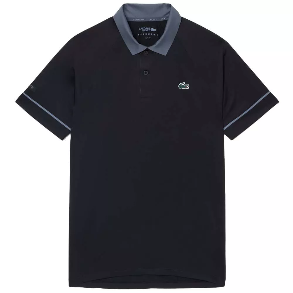 Lacoste Tennis Novak Djokovic On Court Polo Black / Grey