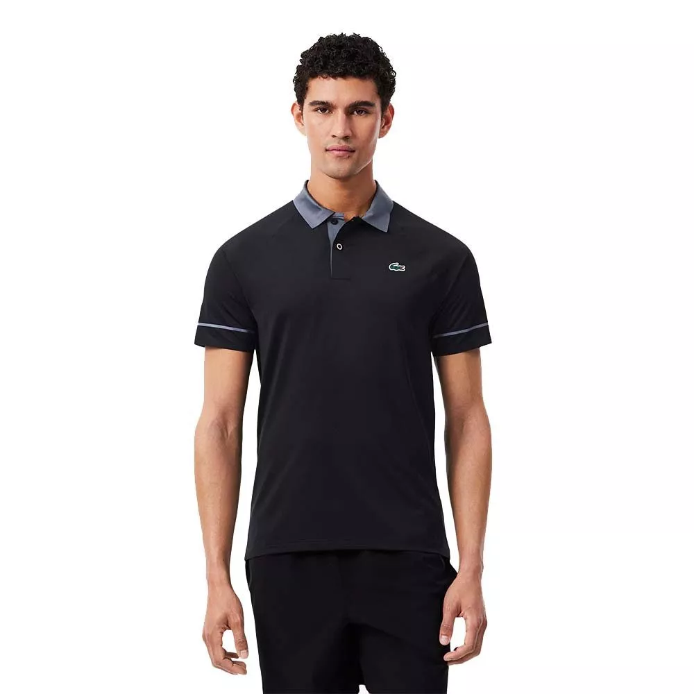 Lacoste Tennis Novak Djokovic On Court Polo Black / Grey
