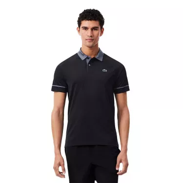 Lacoste Tennis Novak Djokovic On Court Polo Black / Grey