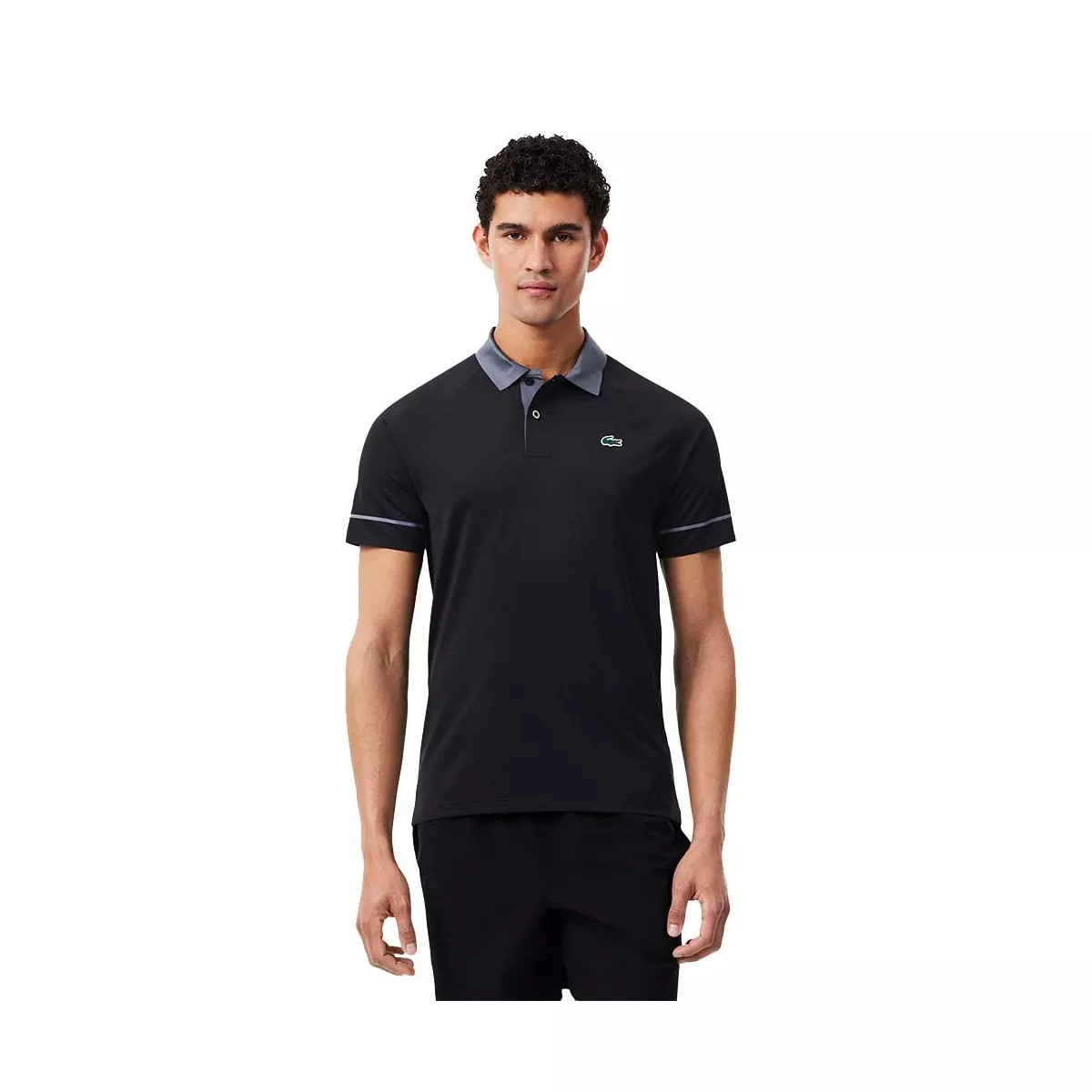 Lacoste Tennis Novak Djokovic On Court Polo Black / Grey