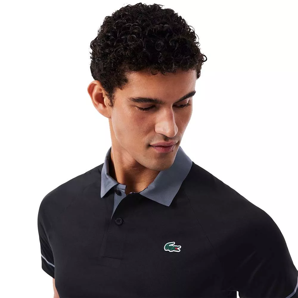 Lacoste Tennis Novak Djokovic On Court Polo Black / Grey