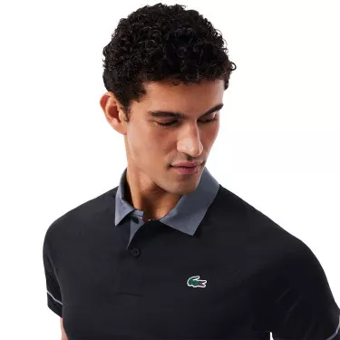 Lacoste Tennis Novak Djokovic On Court Polo Black / Grey