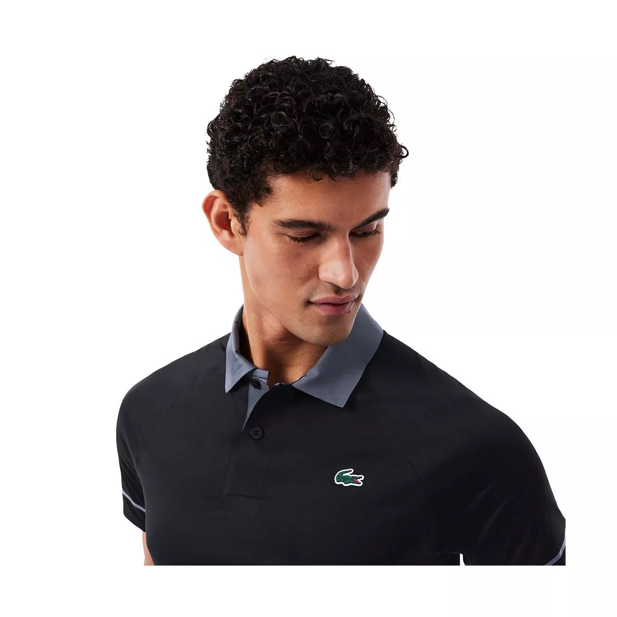 Lacoste Tennis Novak Djokovic On Court Polo Black / Grey