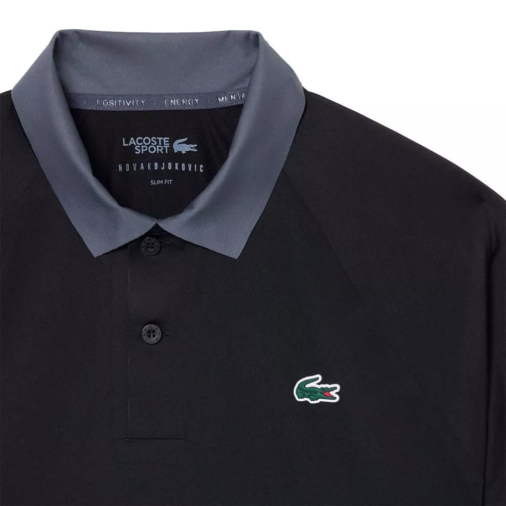 Lacoste Tennis Novak Djokovic On Court Polo Black / Grey