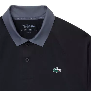Lacoste Tennis Novak Djokovic On Court Polo Black / Grey