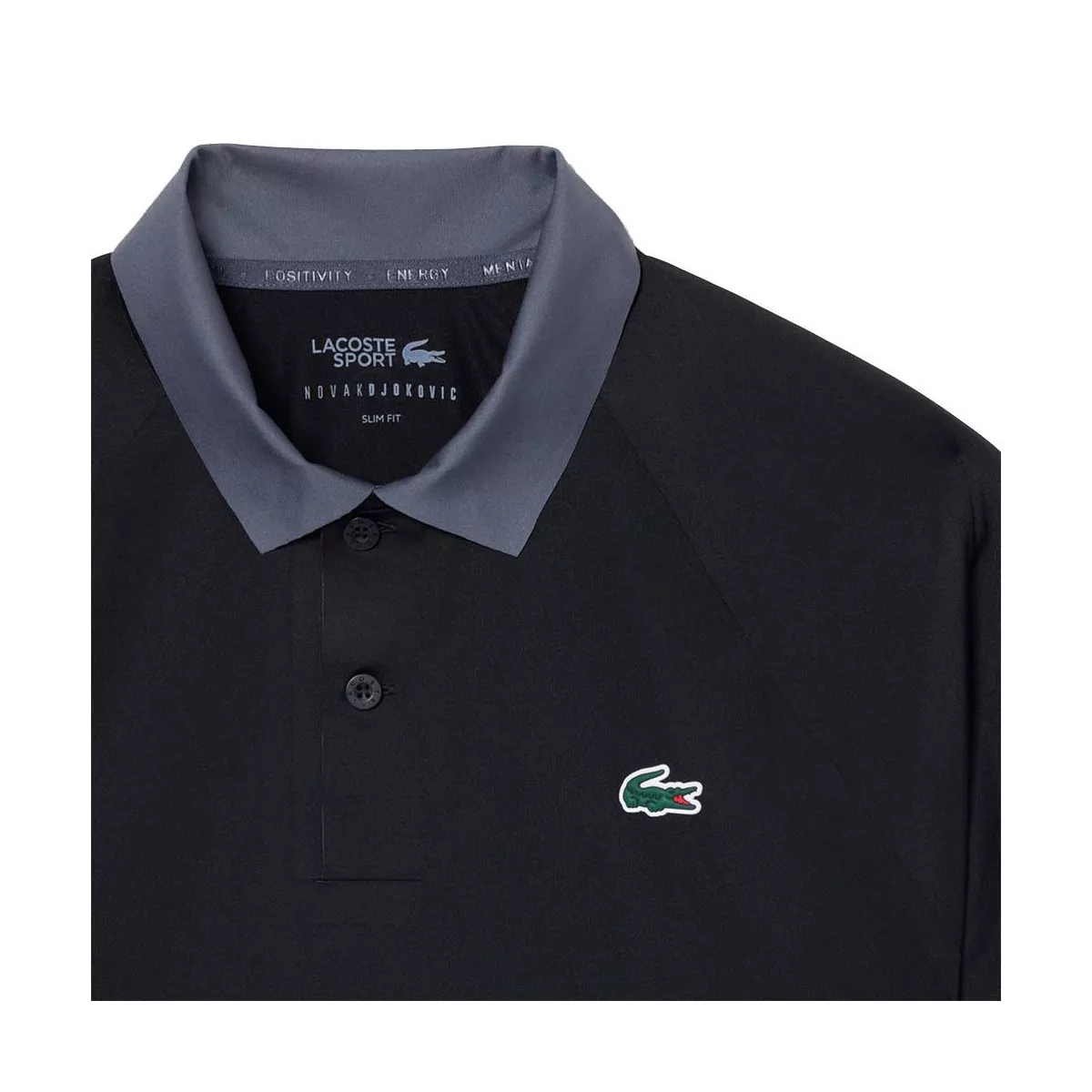 Lacoste Tennis Novak Djokovic On Court Polo Black / Grey