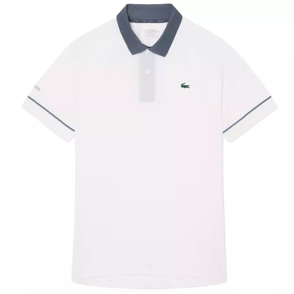 Lacoste Tennis Novak Djokovic On Court Polo White / Grey