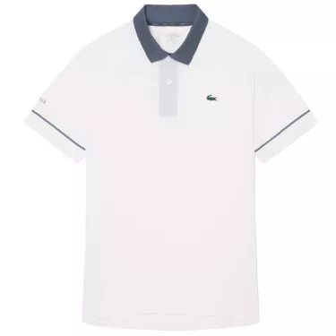Lacoste Tennis Novak Djokovic On Court Polo White / Grey