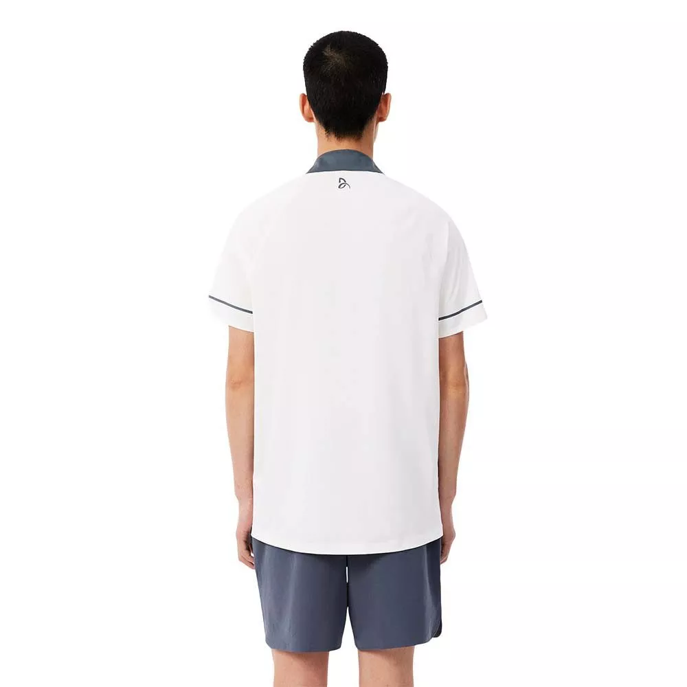 Lacoste Tennis Novak Djokovic On Court Polo White / Grey