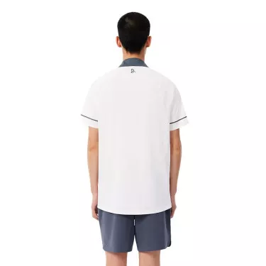 Lacoste Tennis Novak Djokovic On Court Polo White / Grey