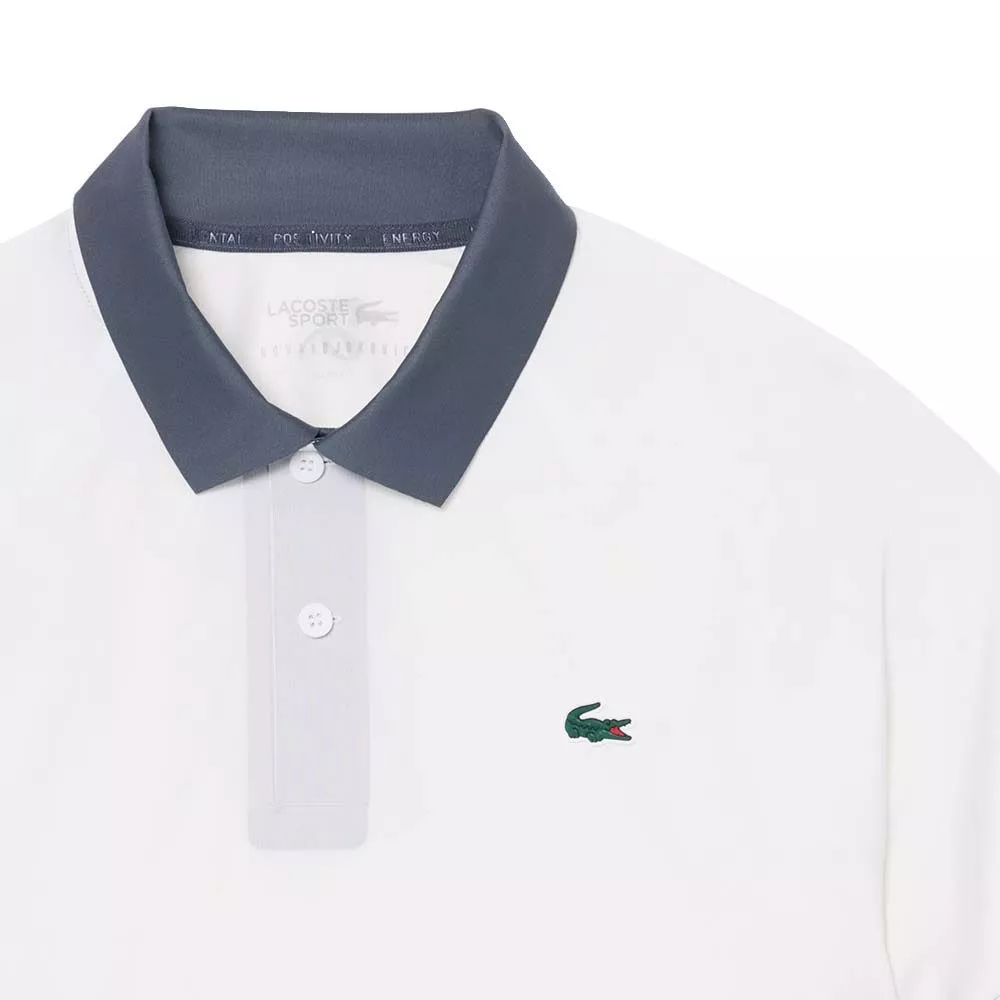 Lacoste Tennis Novak Djokovic On Court Polo White / Grey