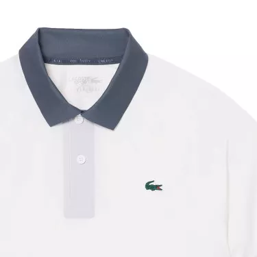 Lacoste Tennis Novak Djokovic On Court Polo White / Grey