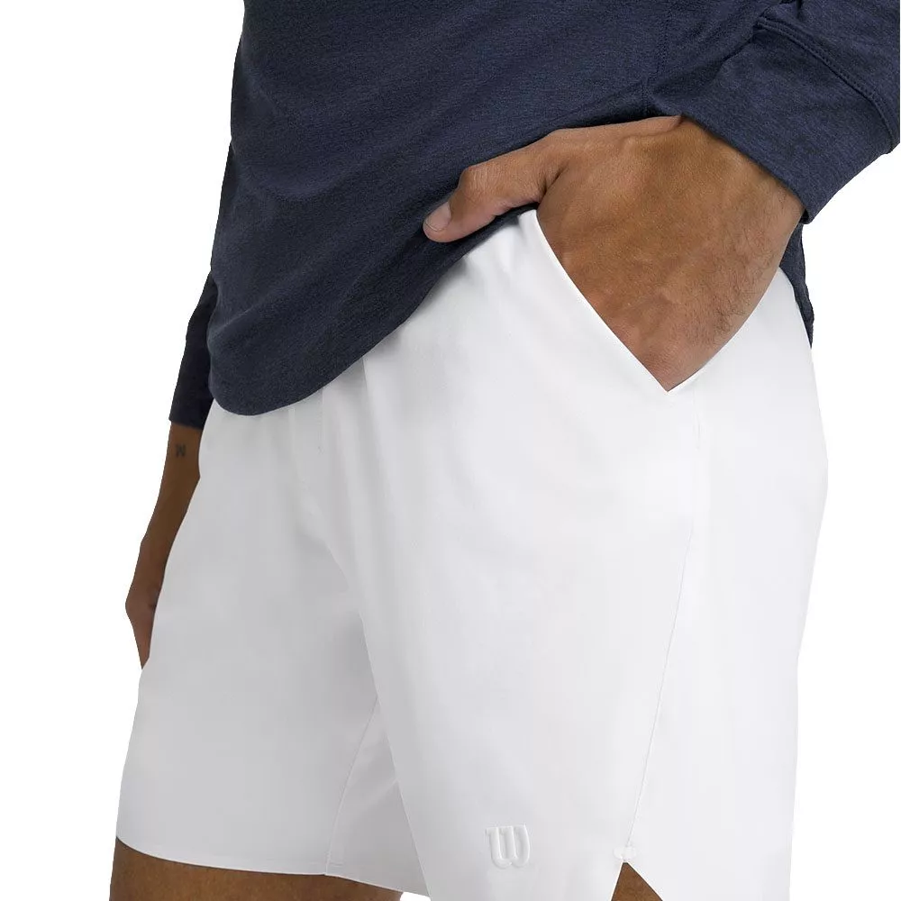 Wilson Tournament 18cm Men's White Tennis Shorts
