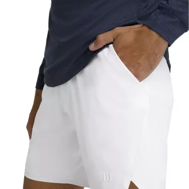 Wilson Tournament 18cm Men's White Tennis Shorts