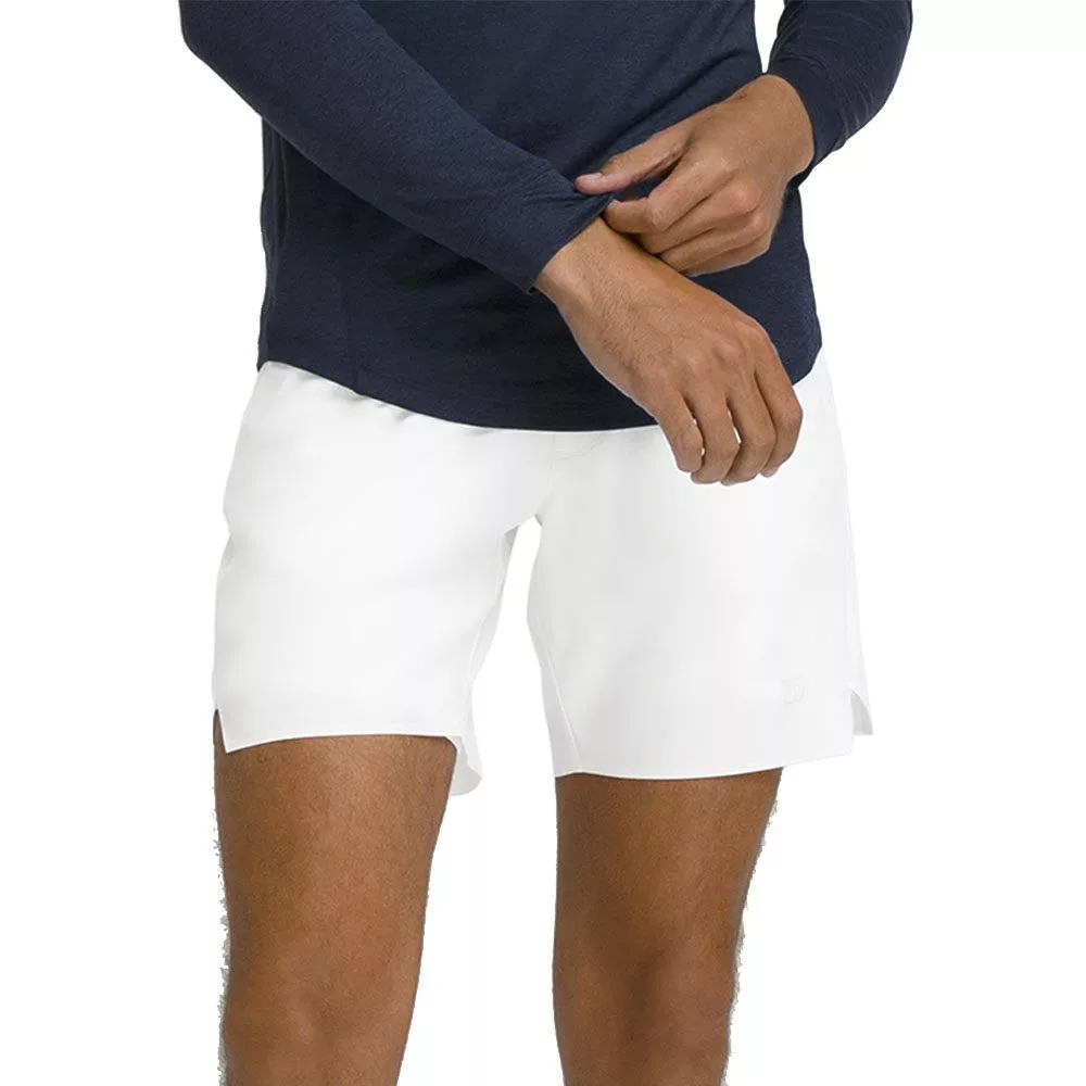 Wilson Tournament 18cm Men's White Tennis Shorts