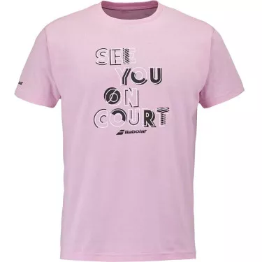 Babolat Exercise Message Tee - Pink