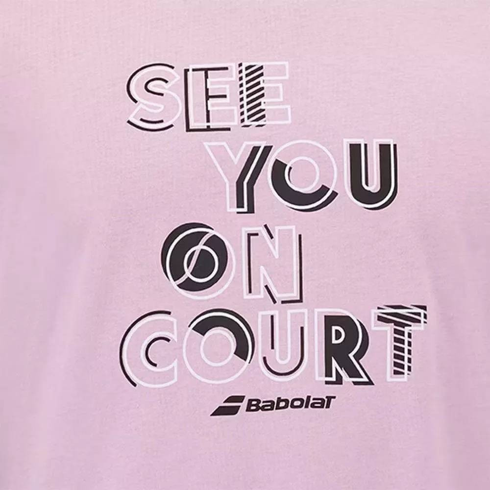 Babolat Exercise Message Tee - Pink