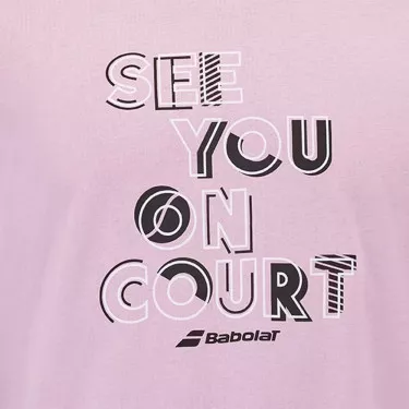 Babolat Exercise Message Tee - Pink