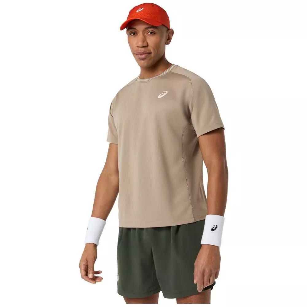 Asics Game SS T-Shirt Grey Beige