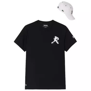 Lacoste Tennis x Novak Djokovic Training Pack - Black T-Shirt & White Cap