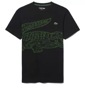 Lacoste Sport Ultra Dry Crocodile Print T-shirt Black / Green