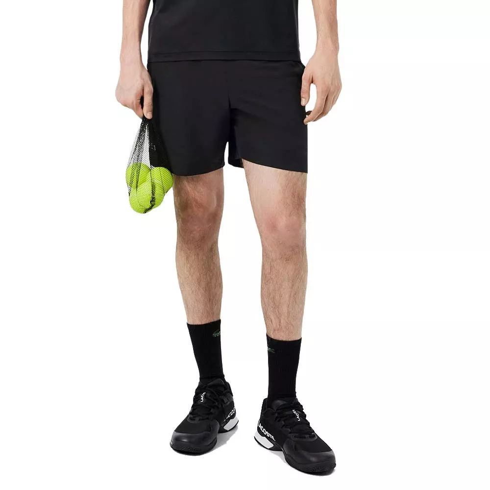 Lacoste Tennis Ultra Dry Reflective Shorts Black