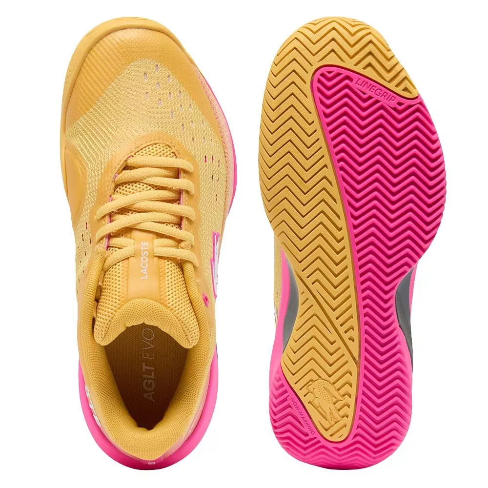Lacoste AG-LT Evo Women's Tennis Shoes Yellow / Pink