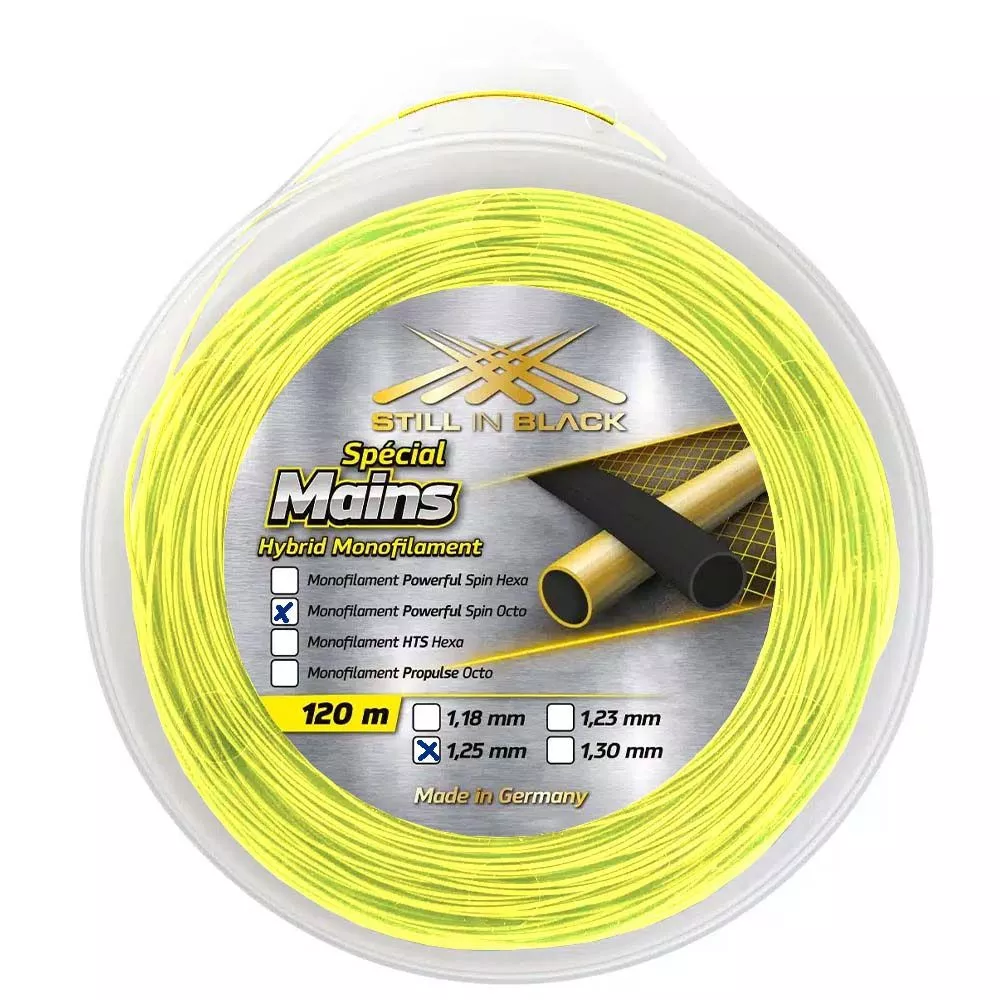 Still In Black Powerful Spin Octo Yellow 120m Reel