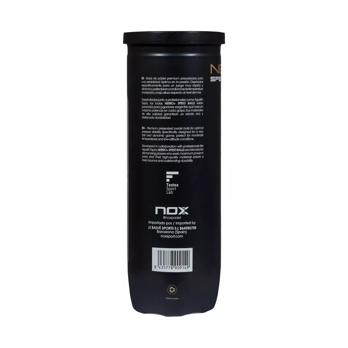 Nox Nerbo+ Speed Padel Balls - 3 Ball Tube