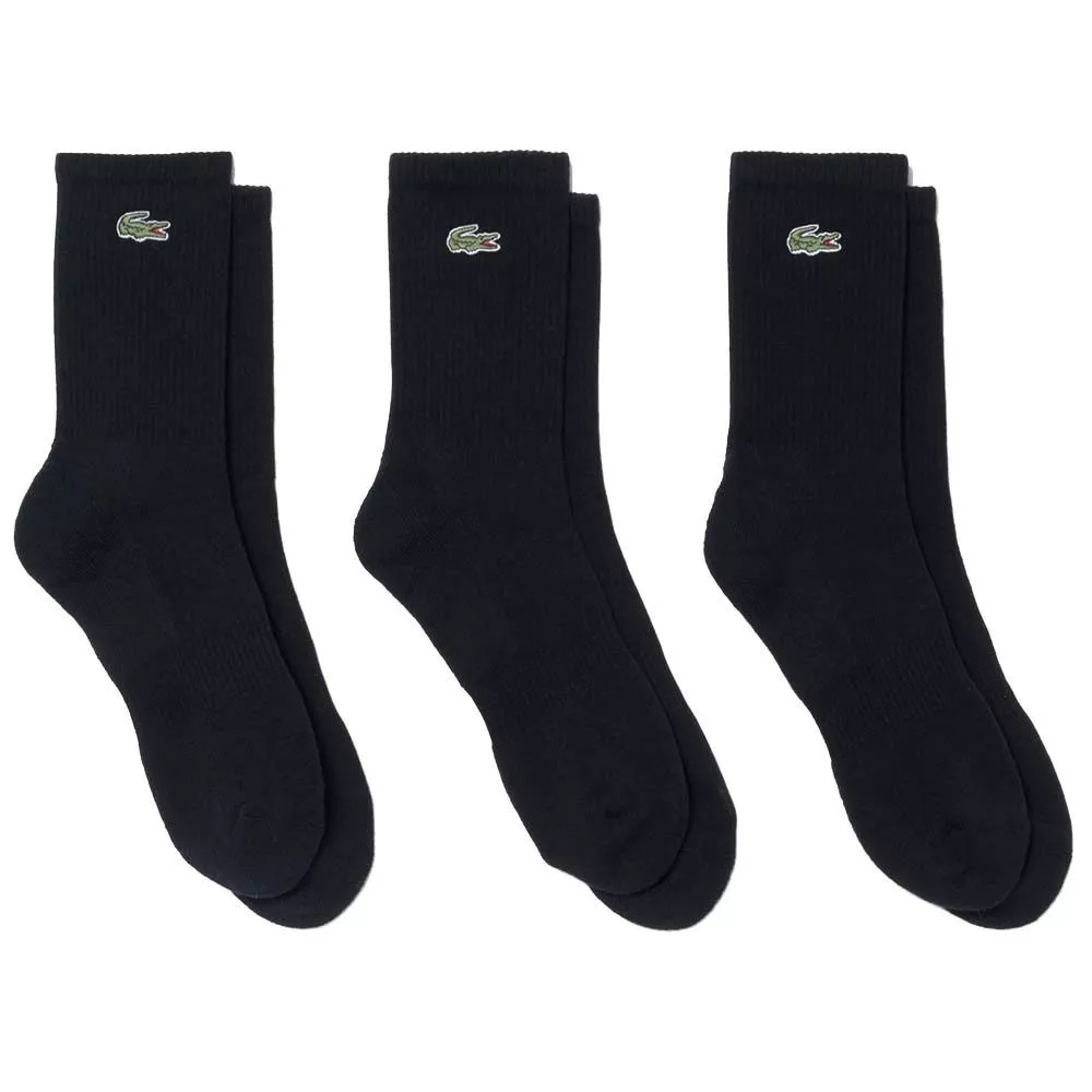 Lacoste Sport Long Black Socks (3 Pairs)
